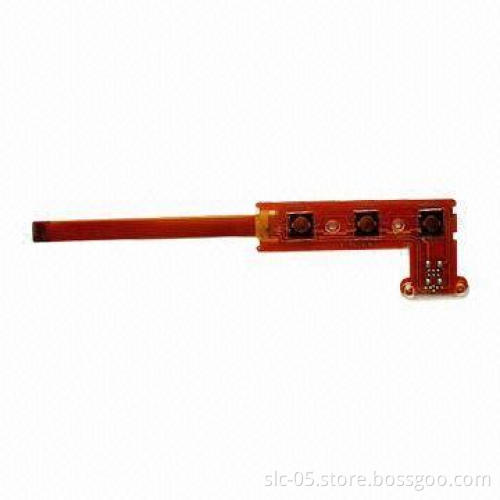 PI Double Layer Flexible PCB Board with 0.2mm Thickness and 0.1mm for Keyboard